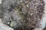 Las Choyas Coconut Geode Half with Amethyst & Calcite - Mexico #145870-1